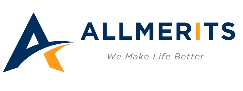 Allmerits dark text logo